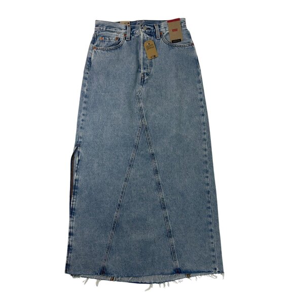 NWOT Denim Maxi Skirt - Blue - Picture 2 of 13